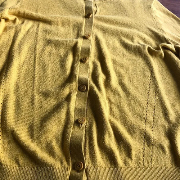 🔥4/$20 Loft Mustard Yellow Cardigan/Sweater - Picture 4 of 14